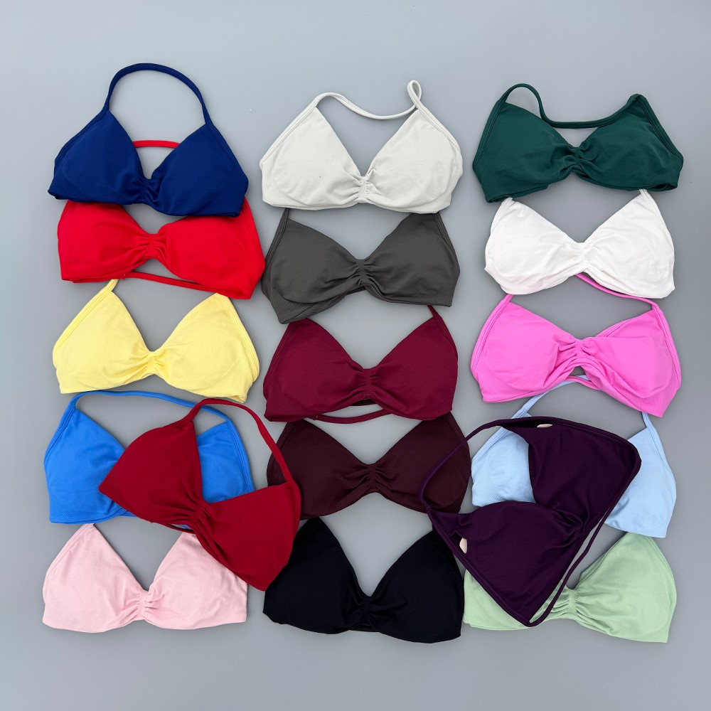 Underwire Bra Padded - Strappy Bra Gym Top Women High