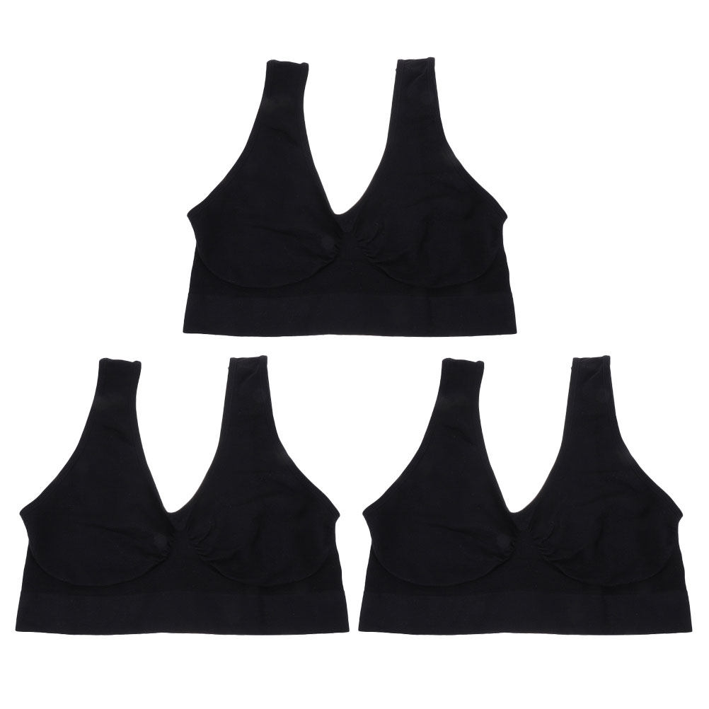 Wirefree Bra Comfort - 3pcs Yoga Sports Bra Seamless Soft