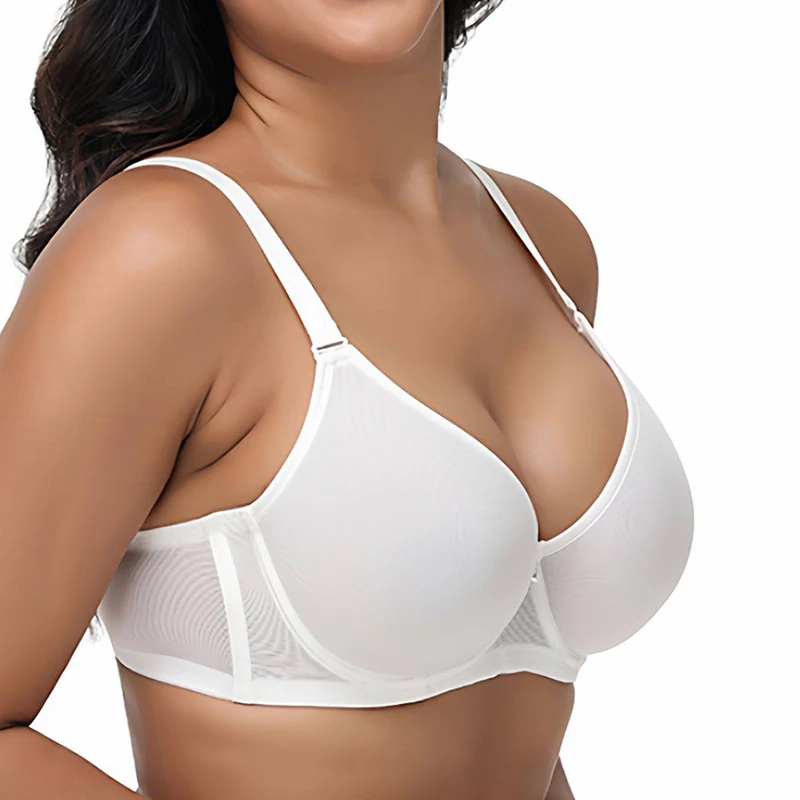 Plus Size Women's Mesh Support - đánh giá và giá Underwire Bra Padded