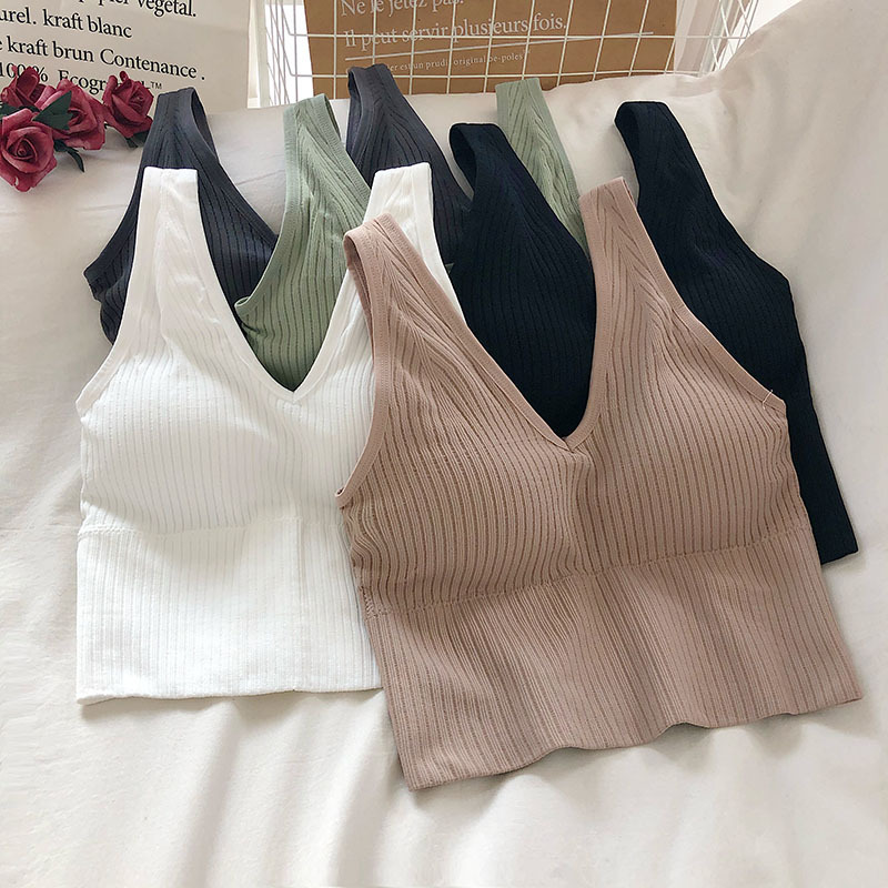 Cổ V Nữ Xe Tăng Của Crop Tops  - đánh giá và giá T Shirt Bra Seamless
