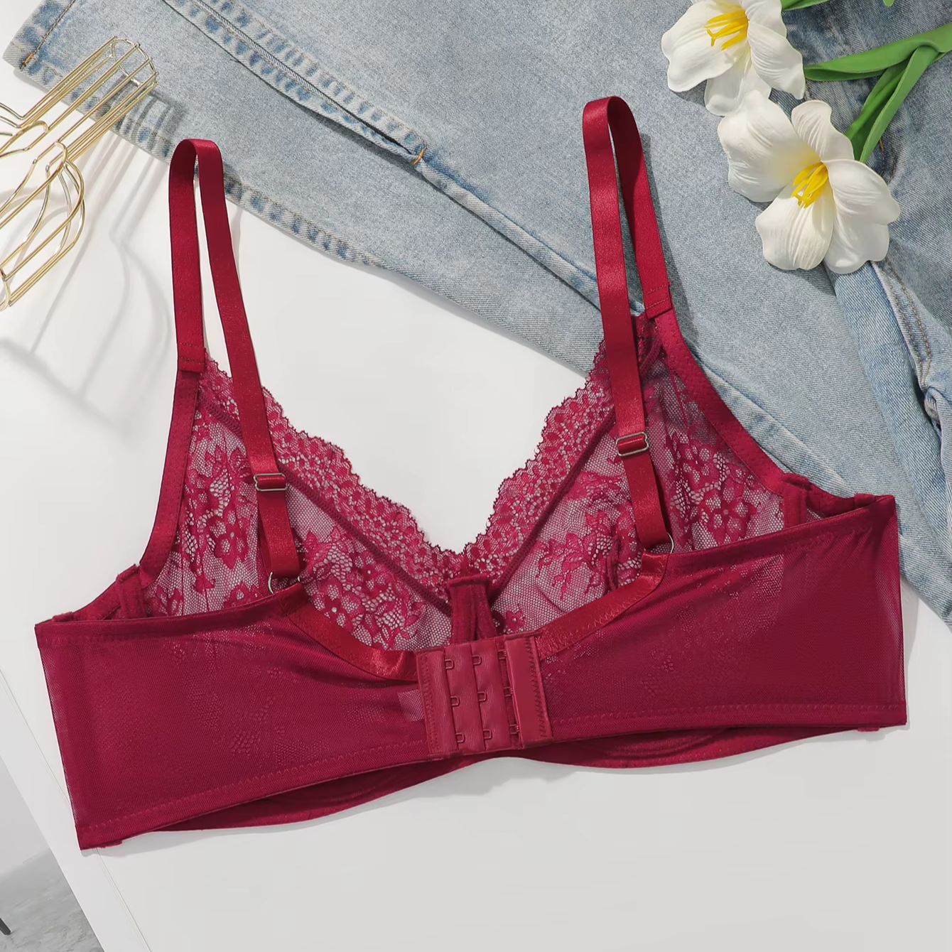 Women Plus Size Red Lace Sheer - đánh giá và giá Sheer Mesh Bra